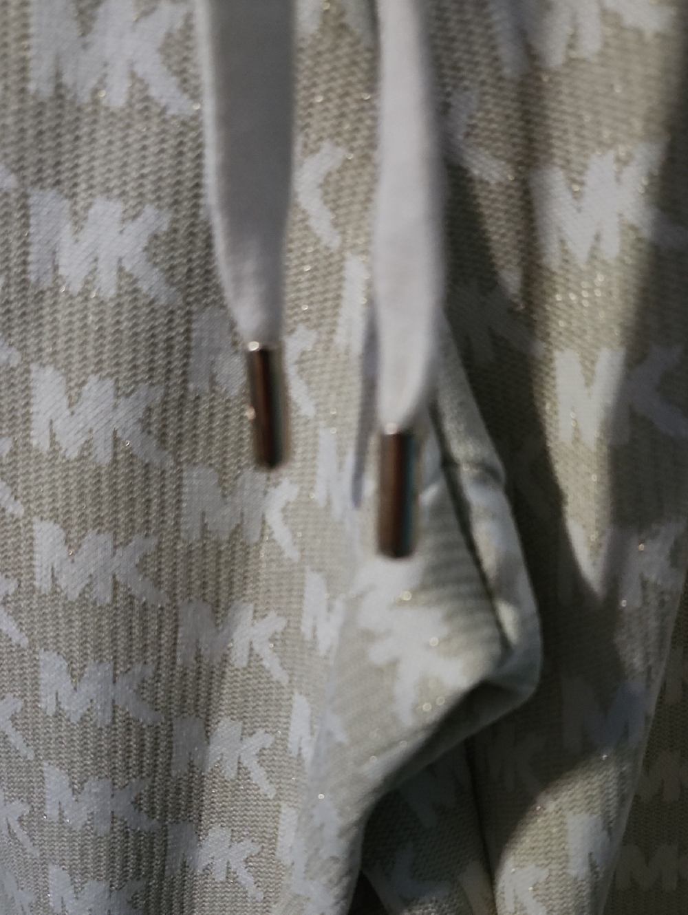 Michael Kors Beige/gold MK Monogram Track Pants with Pale Pink Trim - Picture 3 of 6